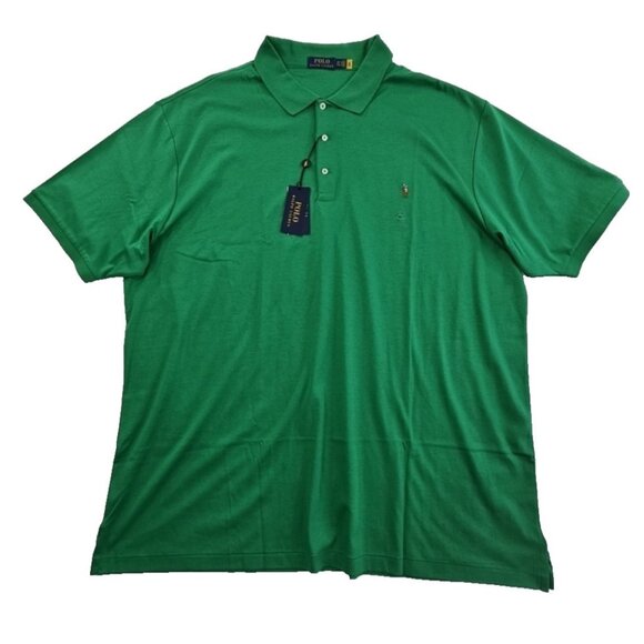 NEW Polo Ralph Lauren 100% Cotton Polo Shirt Men's 3XLT Flesh Pony Classic Green - Picture 1 of 16
